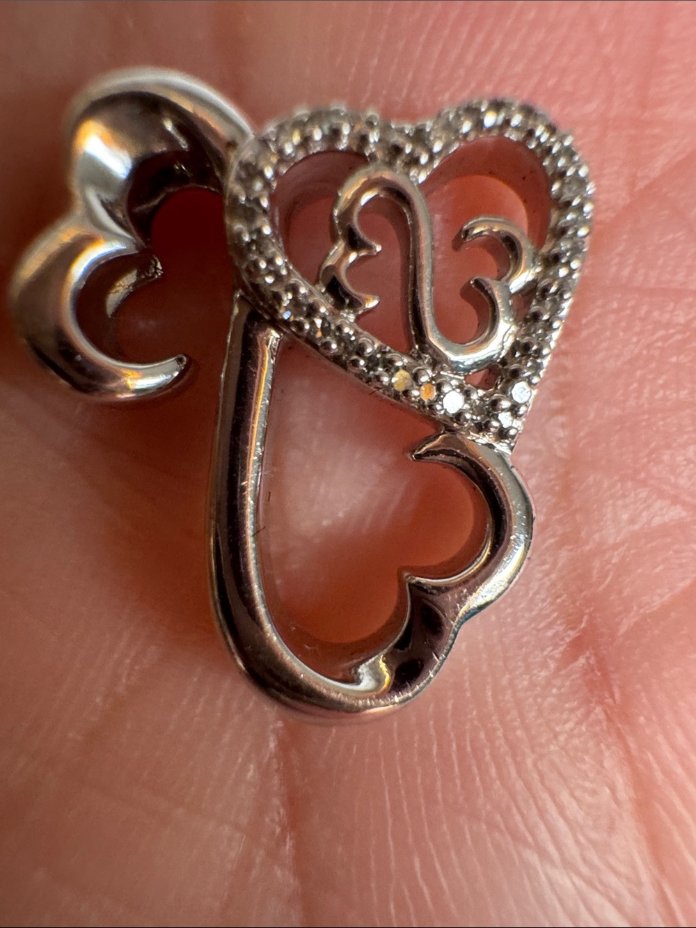 Jane Seymour Open Hearts Sterling Silver 925 Pendant – Peace, Love & Open Hearts - Picture 3 of 9